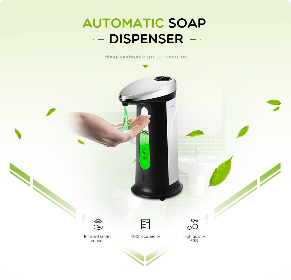 Automatic Liquid Soap Dispenser 400ml – Smart Touchless Sensor