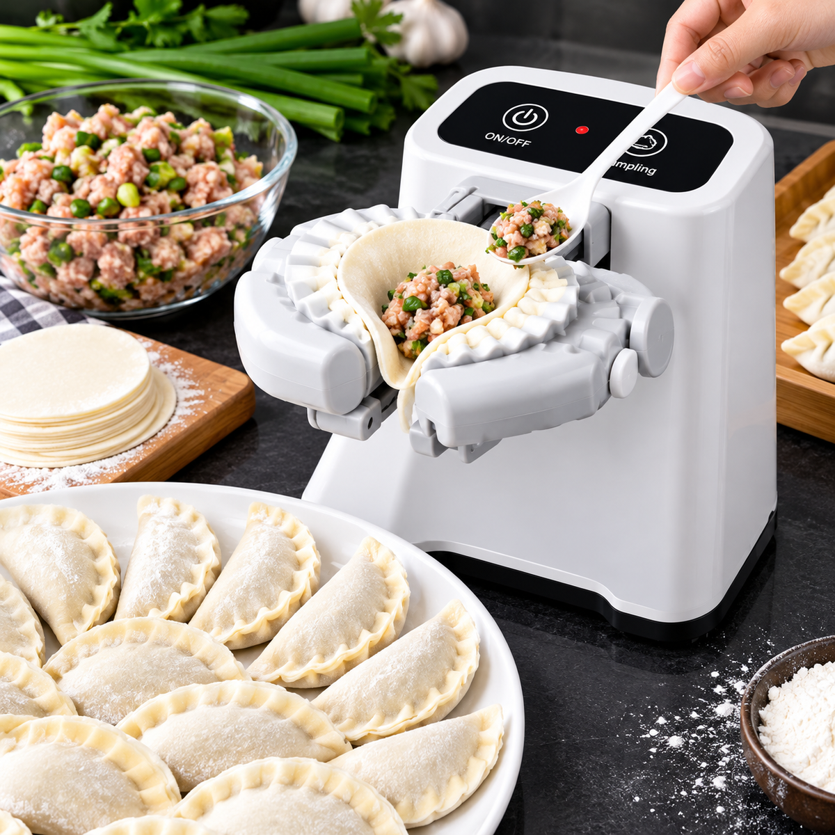 Electric Dumpling Artifact Automatic Easy Dumpling Maker Machine Kitchen Household